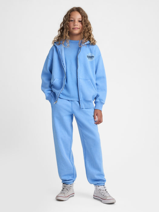 gap & madhappy kids globe full-zip hoodie