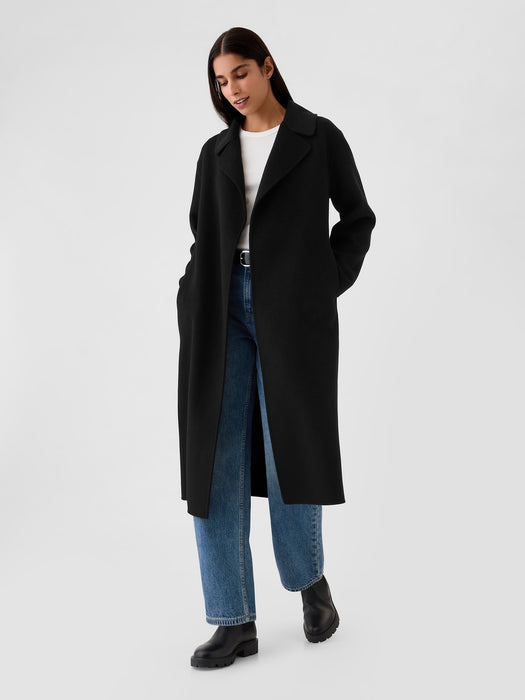 Belted Double-Faced Wool Coat