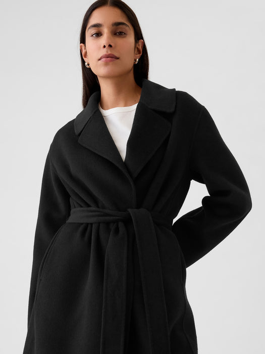 Belted Double-Faced Wool Coat