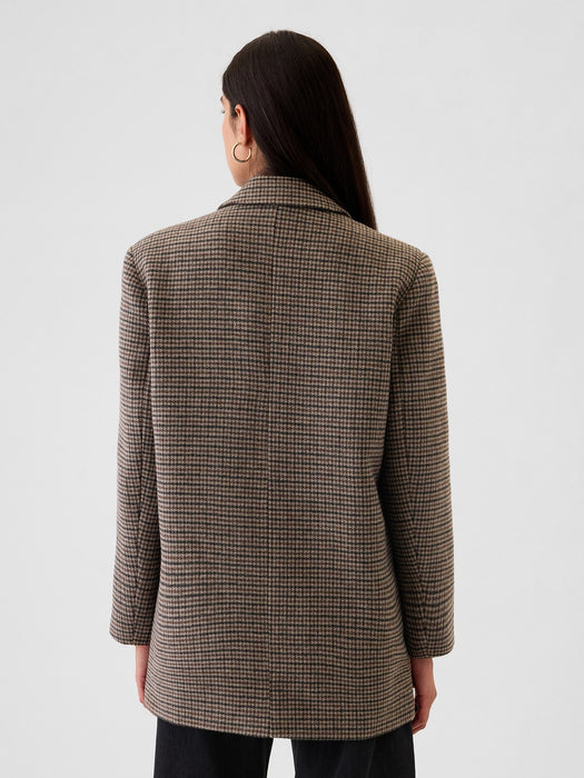 Relaxed Houndstooth Blazer