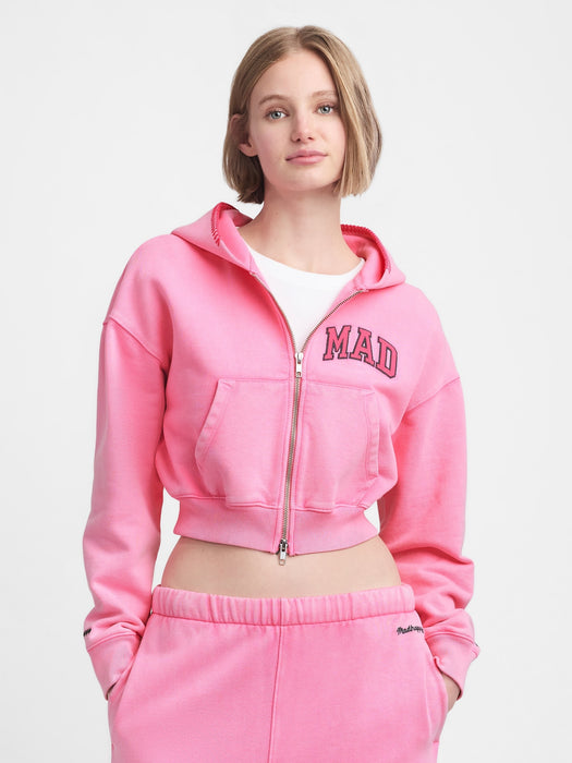 gap & madhappy mad full-zip cropped hoodie