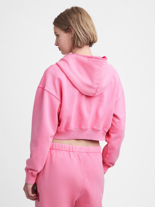 gap & madhappy mad full-zip cropped hoodie