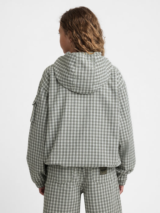 gap & madhappy kids oversized plaid anorak