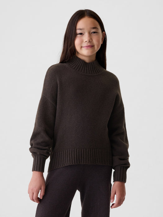 Kids CashSoft Oversized Mockneck Sweater