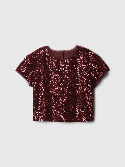 Kids Sequin Velvet Top