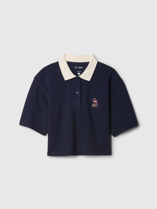 Gap × Disney Kids Pique Cropped Polo Shirt