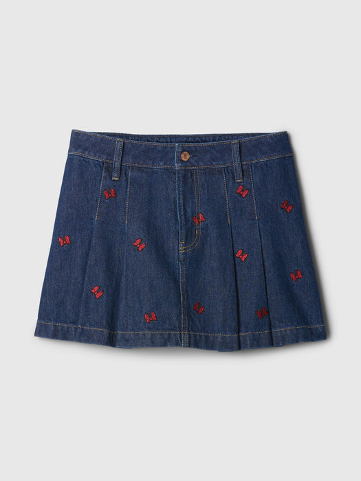 Gap × Disney Minnie Mouse Embroidered Denim Mini Skirt