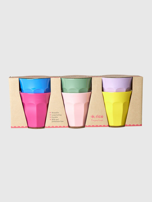 Melamine Medium Assorted Kids Cups 6 Pack