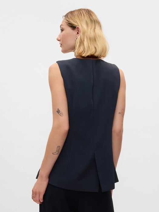 Longline Twill Vest