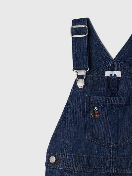 Gap × Disney Baby Mickey Mouse Embroidered Denim Overalls