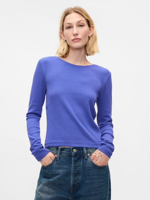 Modern Rib Cropped T-Shirt