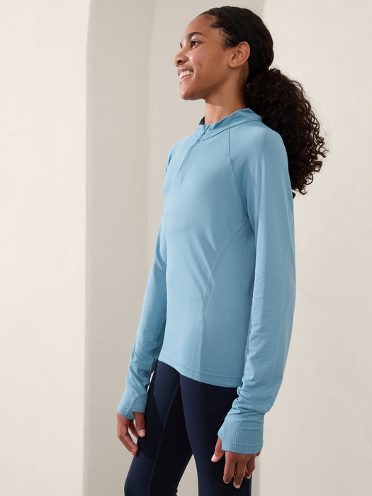 Athleta Girl Power Up Half Zip Top