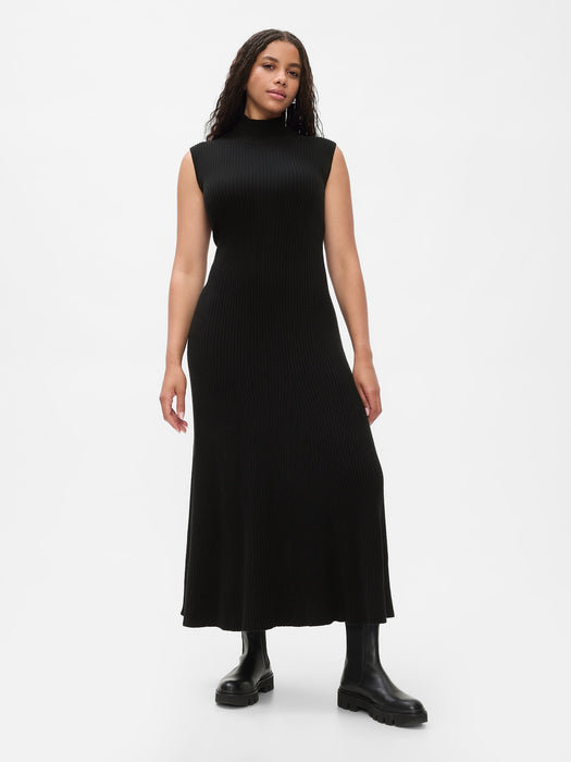 CashSoft Rib Mockneck Maxi Sweater Dress