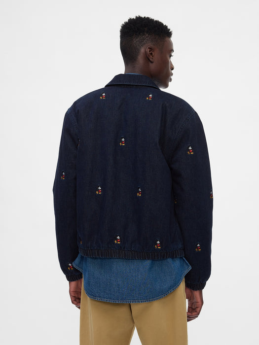 Gap × Disney Embroidered Denim Bomber Jacket