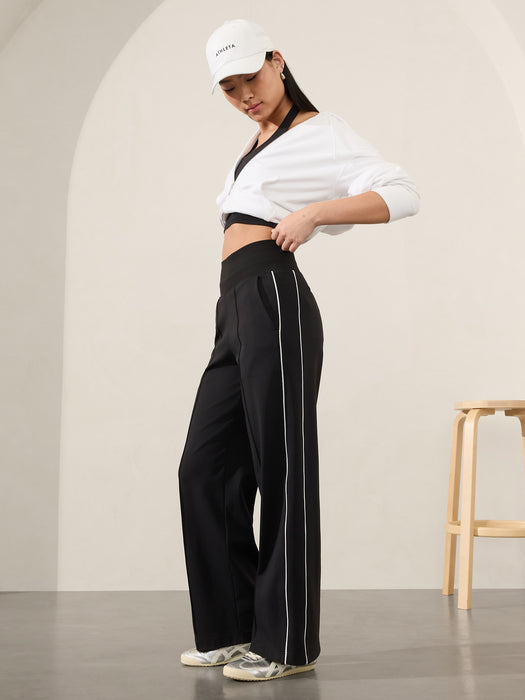 Venice High Rise Track Stripe Wide Leg Pant