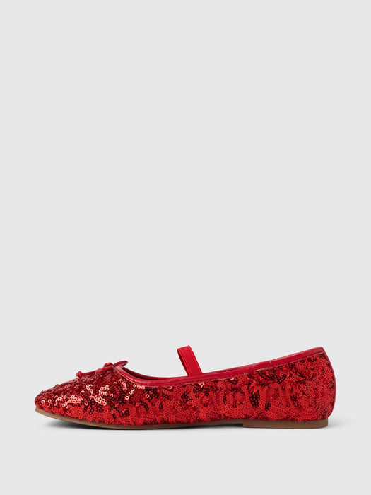 Kids Sequin Ballet Flats