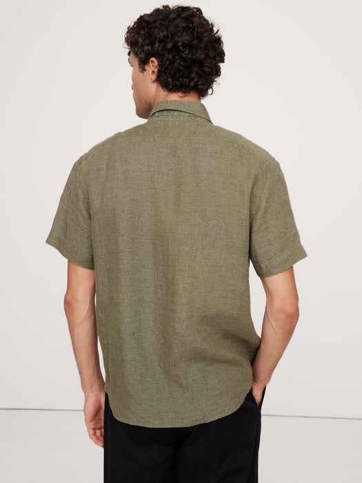 Standard-Fit Linen Short-Sleeve Shirt