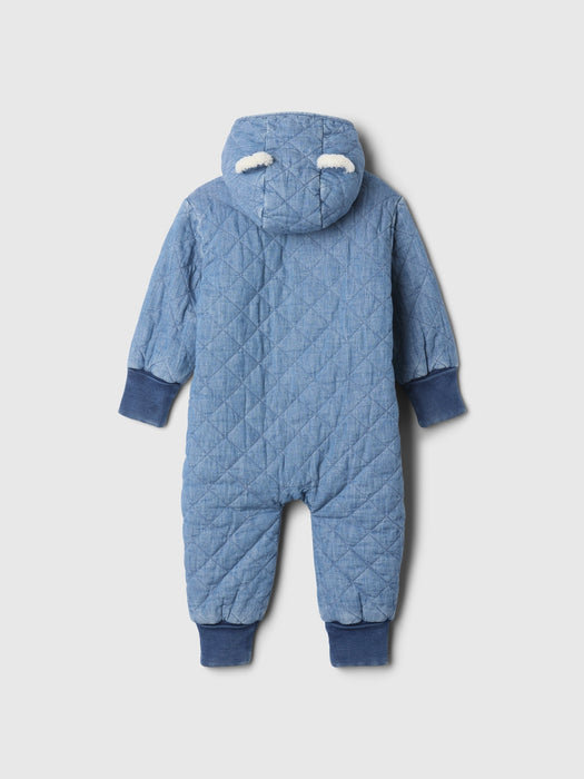 Baby Quilted Cozy Chambray One-Piece