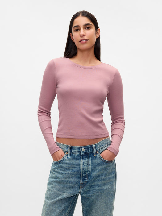 Modern Rib Cropped T-Shirt