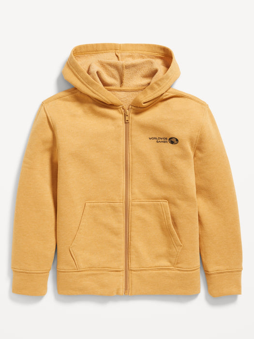 Graphic Zip-Front Hoodie for Boys