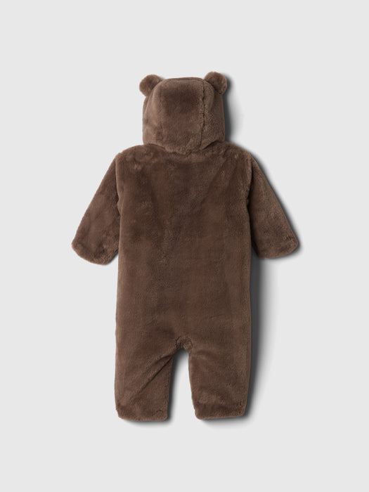 Baby Faux Fur Bear One-Piece