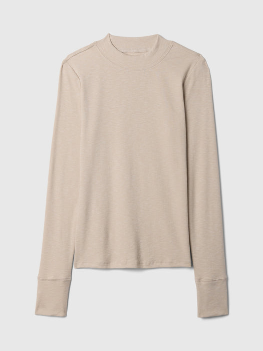 Essential Rib Mockneck T-Shirt