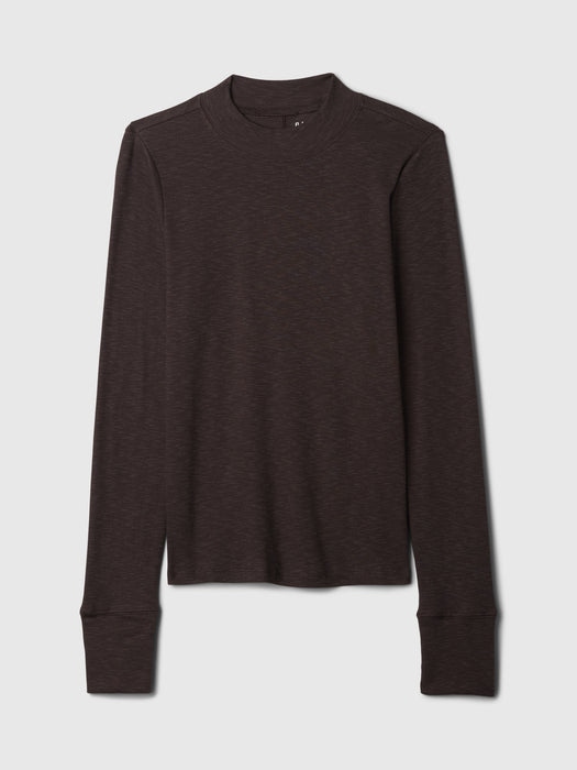 Essential Rib Mockneck T-Shirt