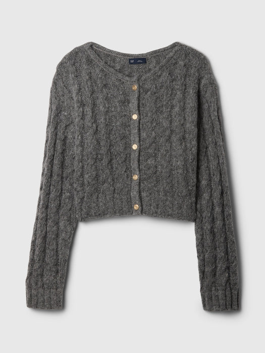 Gap × Cult Gaia Cropped Cable-Knit Cardigan