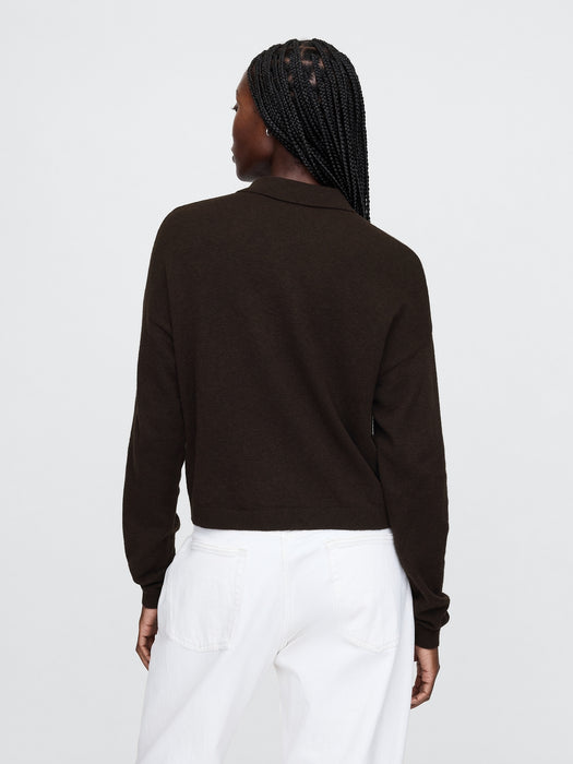 CashSoft Relaxed Polo Sweater