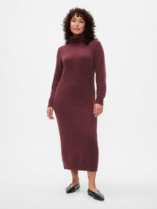 CashSoft Turtleneck Maxi Sweater Dress