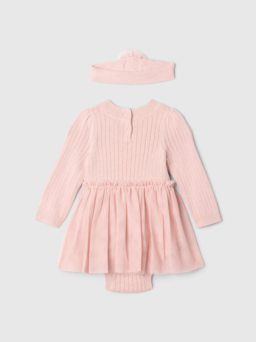 Baby Sweater Tulle Bodysuit Dress