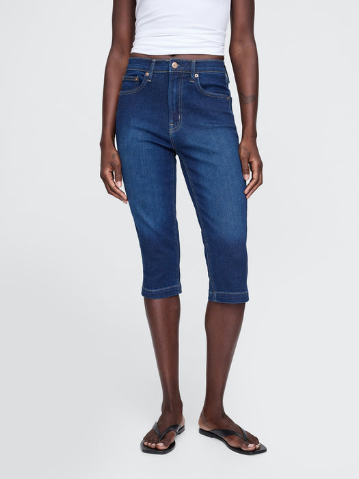 High Rise True Skinny Capri Jeans