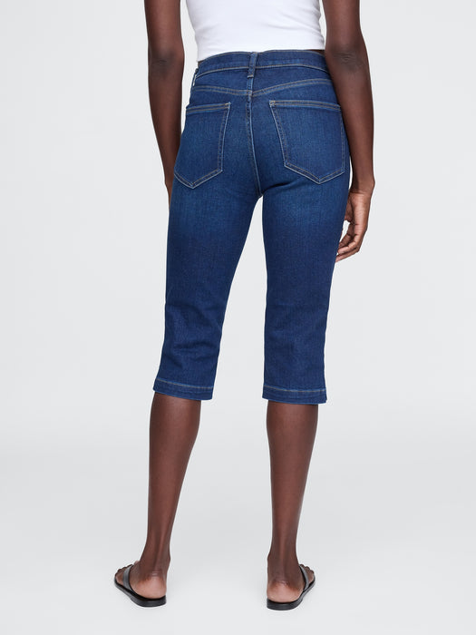 High Rise True Skinny Capri Jeans