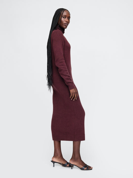 CashSoft Turtleneck Maxi Sweater Dress