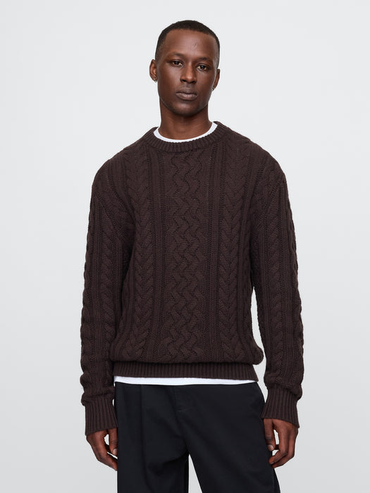 Relaxed Cable-Knit Sweater