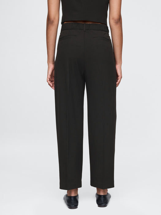 365 High Rise Brushed Twill Pleated Taper Trousers