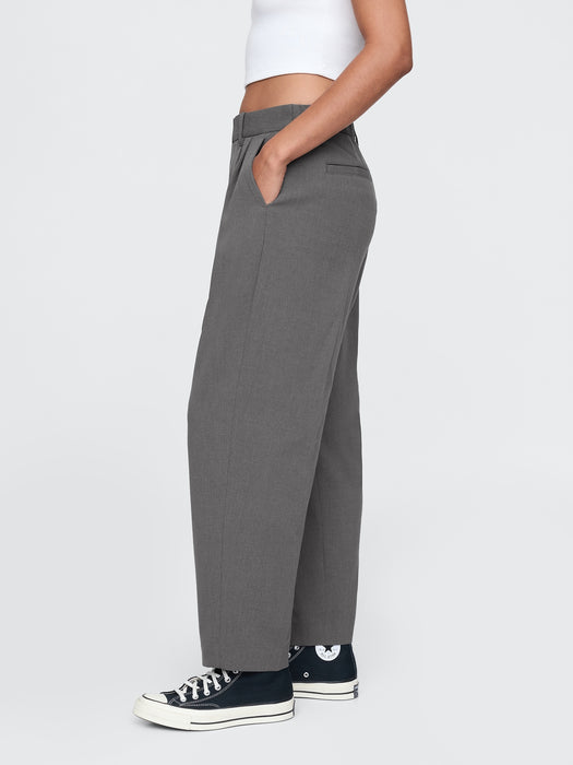 365 High Rise Brushed Twill Pleated Taper Trousers