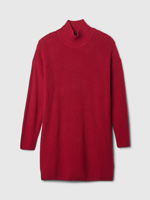 CashSoft Rib Turtleneck Mini Sweater Dress