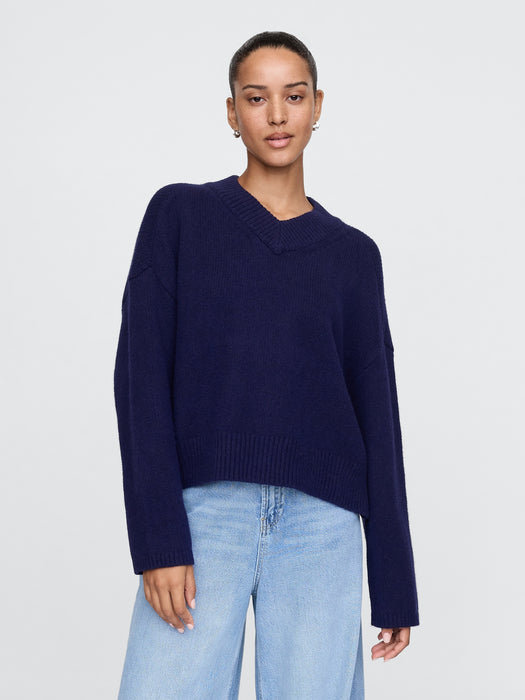 CashSoft Oversized V-Neck Sweater