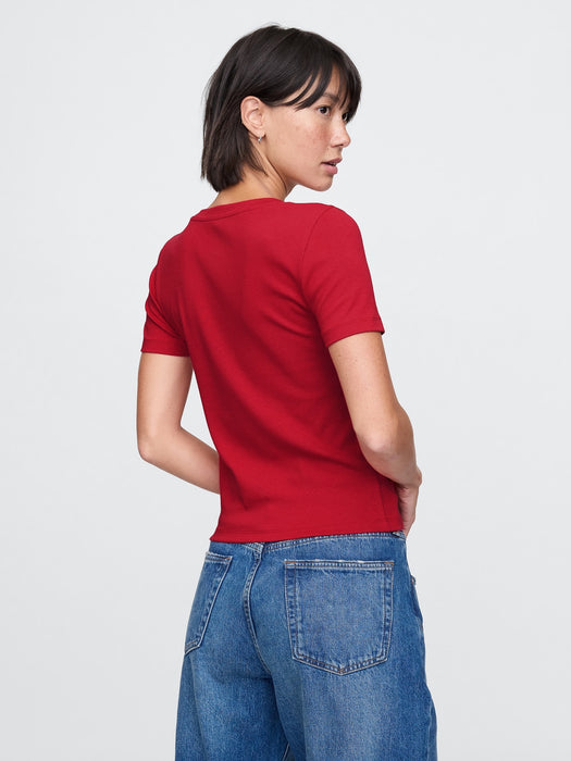 Modern Cropped Logo T-Shirt