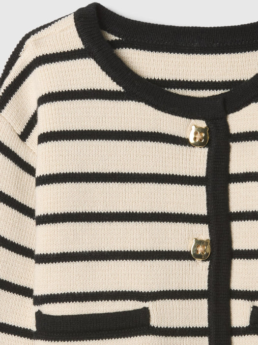 Baby Stripe Cardigan Outfit Set