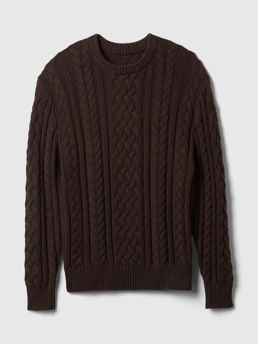 Relaxed Cable-Knit Sweater