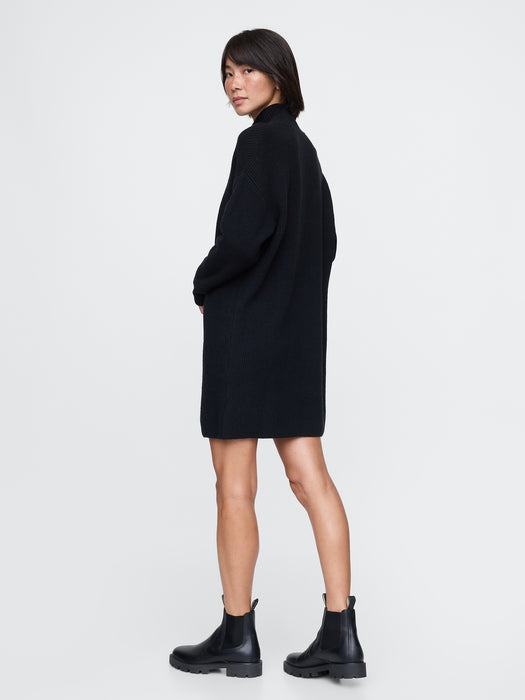 CashSoft Rib Turtleneck Mini Sweater Dress