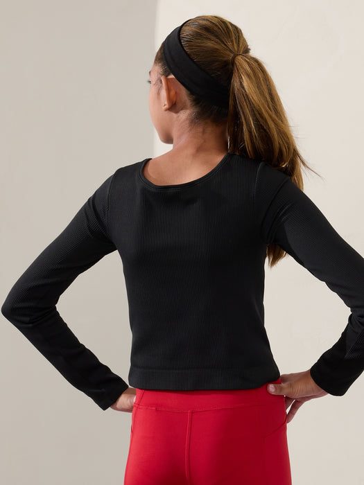 Athleta Girl Rise Above Rib Crop Top