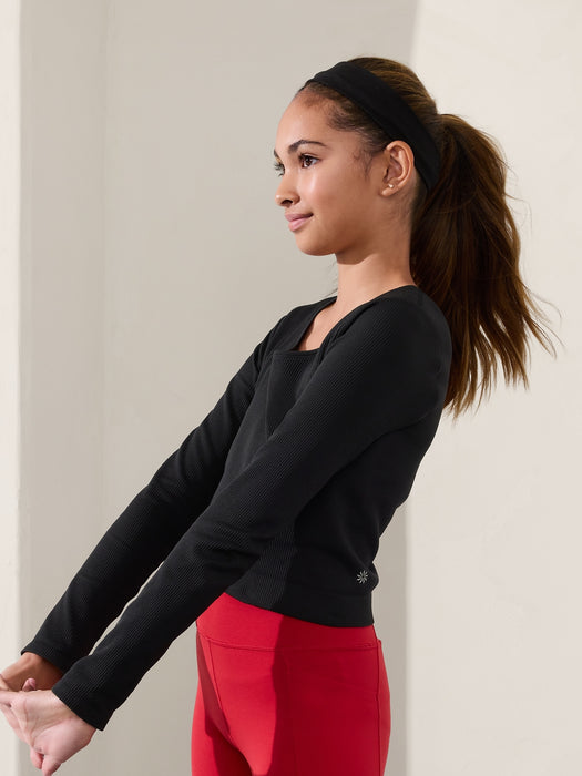 Athleta Girl Rise Above Rib Crop Top