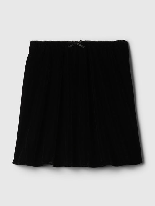 Recycled Velvet Mini Skirt