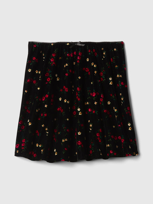 Recycled Velvet Mini Skirt