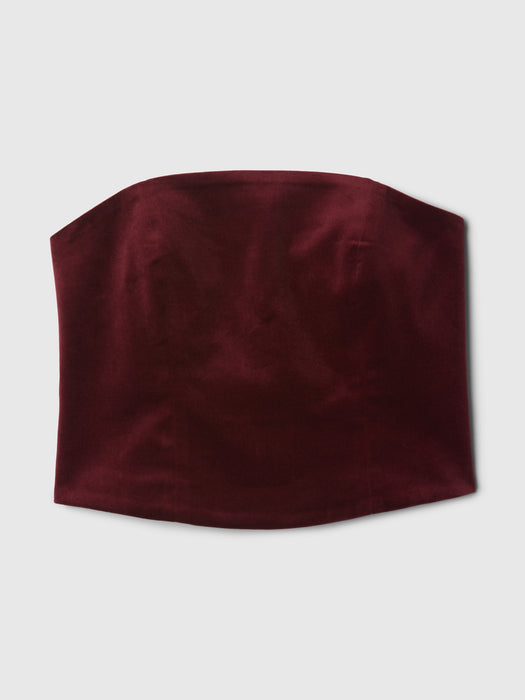 Velvet Cropped Tube Top