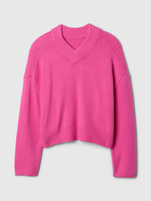 CashSoft Oversized V-Neck Sweater