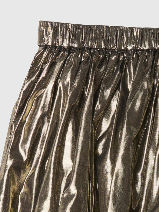 Kids Metallic Pleated Skirt